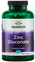 Swanson Zinc Gluconate (50 mg,  250 Capsules)
