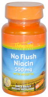 Thompson No Flush Niacin (500 mg,  30 Vegetarian Capsules)