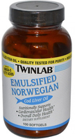 Twinlab Emulsified Norwegian Cod Liver Oil (100 Softgels)