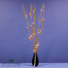 1.2m Gold Glitter Willow Branches with 20 Warm White Lights & Timer