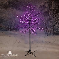 1.5m LED Cherry Blossom Tree with 150 Purple Multi-Function Lights