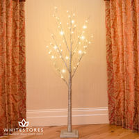 180cm Champagne Glitter Tree with 60 LED Lights