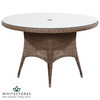 4 Seasons Outdoor - 120cm Victoria Round Dining Table - Polyloom Taupe