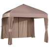 4 Seasons Outdoor - 3m x 3m Square Samode Pavilion Gazebo - Taupe