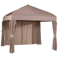 4 Seasons Outdoor - 3m x 4m Rectangular Samode Pavilion Gazebo - Taupe