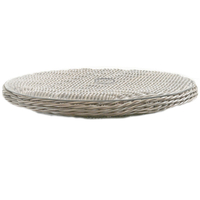 4 Seasons Outdoor - 70cm Round Glass Top Rattan Lazy Susan - Pure