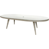 4 Seasons Outdoor - Astoria Dining Table 230 x 130cm Oval Glass with Hole - Praia