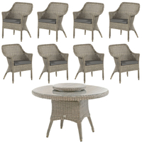 4 Seasons Outdoor - Galleria 8 Seat Dining Set - 170cm Round Table - Pure