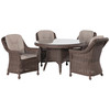 4 Seasons Outdoor - Madoera 4 Seat Dining Set - 130cm Round Table - Colonial