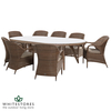 4 Seasons Outdoor - Sussex Armchair 8 Seat Dining Set - 270cm x 130cm Oval Table - Polyloom Taupe