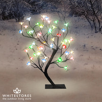 60cm LED ZigZag Bonsai Cherry Blossom Tree with 64 Multi-Coloured Lights