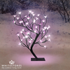 60cm LED ZigZag Bonsai Cherry Blossom Tree with 64 Purple Lights