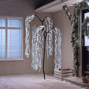 6ft Christmas LED Willow Tree - Cool White