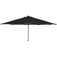 Alexander Rose - 3m Round - Stainless Steel Garden Parasol - Plain Black