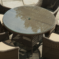 Alexander Rose - Monte Carlo 1.2m Round Table With Glass