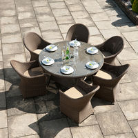 Alexander Rose - Monte Carlo 6 Seat Round Dining Set (1.5m Table)