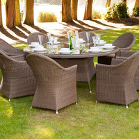 Alexander Rose - Monte Carlo 8 Seat Round Dining Set (1.8m Table)