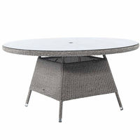 Alexander Rose - Monte Carlo Table with Glass 1.5m - Grey