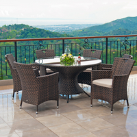 Alexander Rose - Ocean 6 Seat Round Dining Set (1.3m Table)