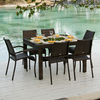 Alexander Rose - Ocean 6 Seater Rectangular Dining Set (1.35-2.7m x 1.0m Extending Table)