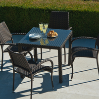 Alexander Rose - Ocean Fiji 80cm x 80cm Glass Dining Table