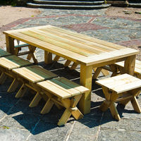 Alexander Rose - Pine Farmhouse Rustic Table - 2.3m x 1m (FSC Pine Wood)