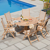 Alexander Rose - Roble 6 Seat Round Dining Set (1.45m Table)