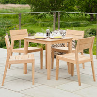 Alexander Rose - Tivoli 4 Seat Rectangular Dining Set (75cm x 75cm Table)