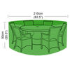 Alexander Rose Breathable PVC Polyester - 4 - 6 Seat Circular Patio Set Cover - 210cm (82.5") x 90cm (35.5") (W x H)
