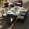 Ashdown Rattan 8 Seat Dining Set - 2m x 1m Rectangular Table - Brown