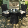 Ashdown Rattan Bistro Set - Black