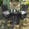 Ashdown Rattan Bistro Set - Grey