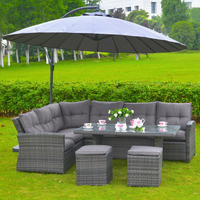 Bellagio - Lima Corner Sofa Dining Set - Grey