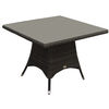 Belle Rattan - 1M X 1M Square Table - Black