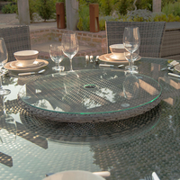 Belle Rattan - 60cm Lazy Susan - Grey