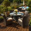 Belle Rattan - Beaumont 4 Seat Rattan Dining Set (1.1m Round Table) - Brown