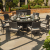 Belle Rattan - Seaford 8 Seat Rattan Dining Set - 1.6m Round Table - Brown