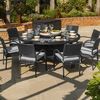 Belle Rattan - Seaford 8 Seat Rattan Dining Set - 1.6m Round Table - Grey