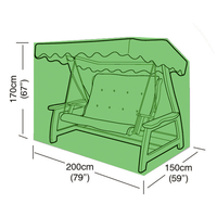 Bosmere Breathable PVC Polyester - 2 Seater Swing Seat Cover - 200cm (79") x 150cm (59") x 170cm (67") (L x W x H)