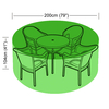 Bosmere Breathable PVC Polyester - 4 / 6 Seater Circular Patio Set Cover - 200cm (79") x 104cm (41") (W x H)