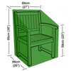 Bosmere Breathable PVC Polyester - Armchair Cover - 68cm (27") x 66cm (26") x 89cm (35") (L x W x H)