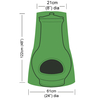 Bosmere Polyethylene (PE) - Large Chimenea Cover - 122cm (48") x 21cm (8") x 61cm (24") (H x Top W x Bottom W)