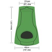 Bosmere Polyethylene (PE) - Medium Chiminea Cover - 84cm (33") x 21cm (8") x 48cm (19") (H x Top W x Bottom W)