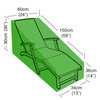 Bosmere Polyethylene (PE) - Steamer Chair Cover - 150cm (59") x 60cm (24") x 90cm (36") (L x W x H)