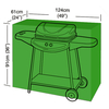 Bosmere Polyethylene (PE) - Wagon BBQ Cover - 124cm (49") x 61cm (24") x 91cm (36") (W x D x H)