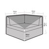 Bosmere PVC Backed Polyester - 100% Waterproof - Corner Piece Cover 93cm (37") x 93cm (37") x 68cm (27") (L x W x H)