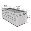 Bosmere PVC Backed Polyester - 100% Waterproof - Rattan 2 - 3 Seater Sofa Cover - 173cm (68") x 87cm (34") x 68cm (27") (L x W x H)