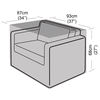 Bosmere PVC Backed Polyester - 100% Waterproof - Rattan Armchair Cover - 93cm (37") x 87cm (34") x 68cm (27") (L x W x H)