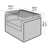 Bosmere PVC Backed Polyester - 100% Waterproof - Rattan Armchair Large Cover - 93cm (37") x 93cm (37") x 68cm (27") (L x W x H)