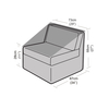 Bosmere PVC Backed Polyester - 100% Waterproof - Rattan Centre Unit Cover - 73cm (29") x 87cm (34") x 68cm (27") (L x W x H)